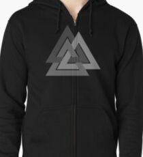 Valknut - Silber borromean VIKING SYMBOL Kapuzenjacke