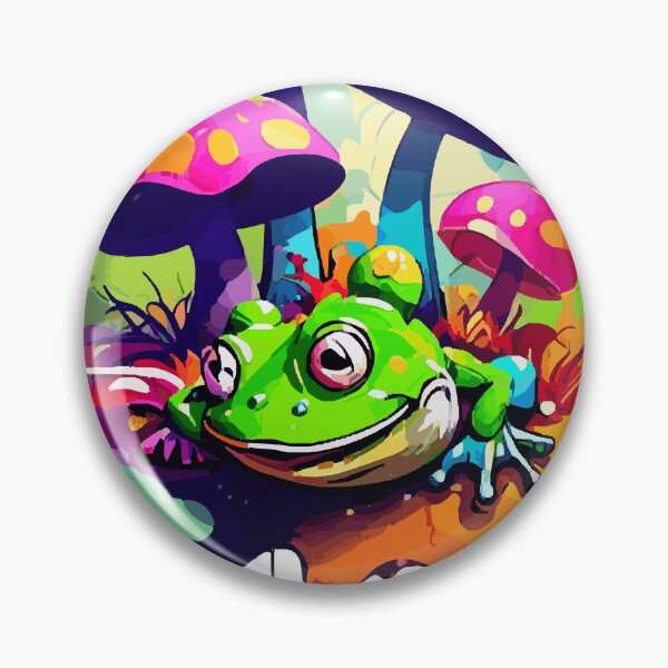 Item preview, Cottagecore Graffiti Frog And Mushrooms designed and sold by jewelsleighte.