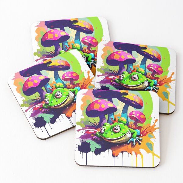 Item preview, Cottagecore Graffiti Frog And Mushrooms designed and sold by jewelsleighte.