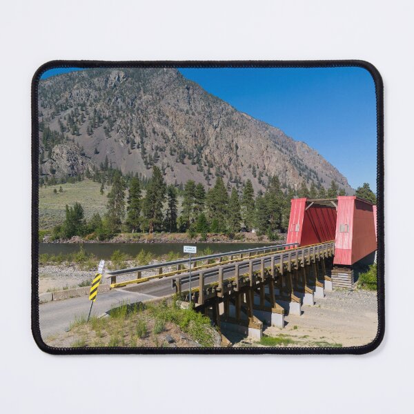 Item preview, Asnola Red Covered Bridge Similkameen River British Columbia Landscape designed and sold by Kevin Miller Photography.