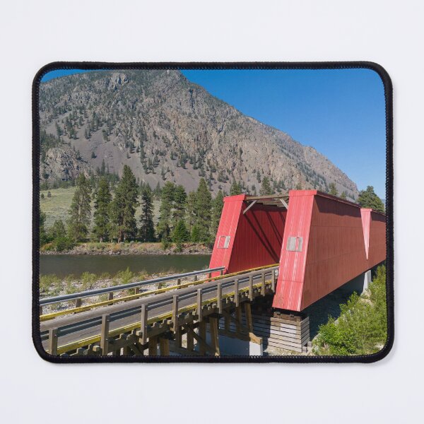 Item preview, Asnola Red Covered Bridge Similkameen River British Columbia Landscape designed and sold by Kevin Miller Photography.