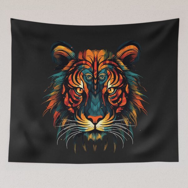 Item preview, Tiger Graphic Tee - Vintage Boho Style Shirt with Eye-catching Tiger Print designed and sold by Thehobbiehouse.