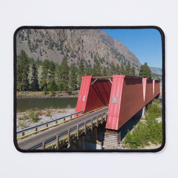 Item preview, Asnola Red Covered Bridge Similkameen River British Columbia Landscape designed and sold by Kevin Miller Photography.