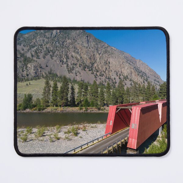 Item preview, Asnola Red Covered Bridge Similkameen River British Columbia Landscape designed and sold by Kevin Miller Photography.