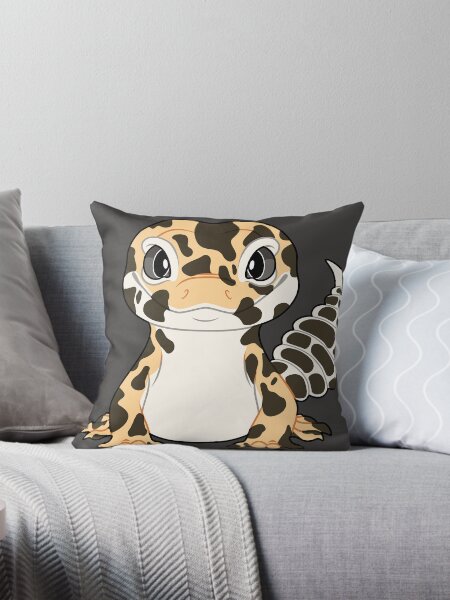 Leopard Gecko Throw Pillow