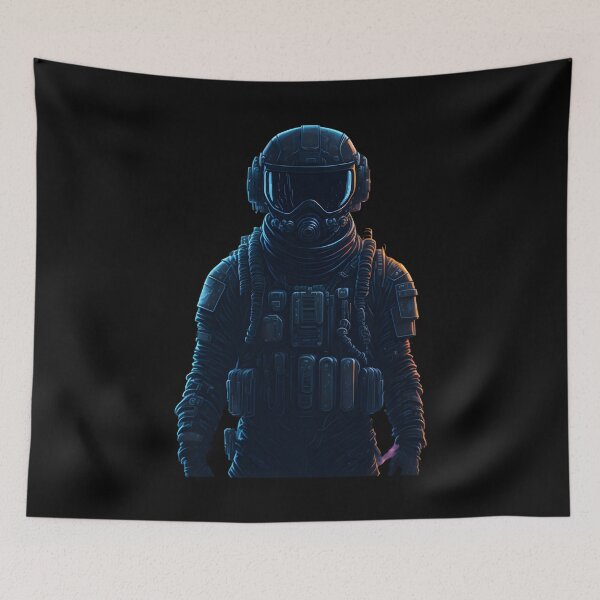 Item preview, Cyberpunk Sci Fi Warrior Soldier designed and sold by MoxieVibe.