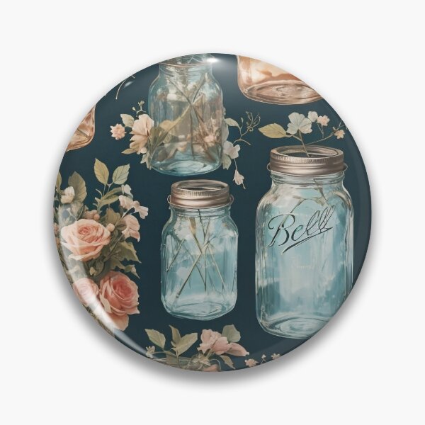 Item preview, Pretty jars all in a Row Cottage Core designed and sold by Marcee Duggar.