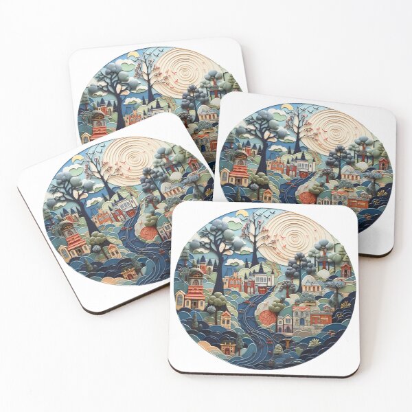 Item preview, Mosaic Dreams: Shifting Scenes of Imagination, colorful,folded paper designed and sold by Vardia.