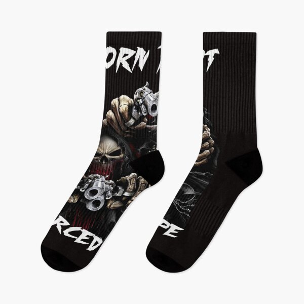 Item preview, Born To Shit Forced To Wipe 2 Funny Skull Badass Skeleton with Guns Meme  designed and sold by GIOVANFEDDELS.