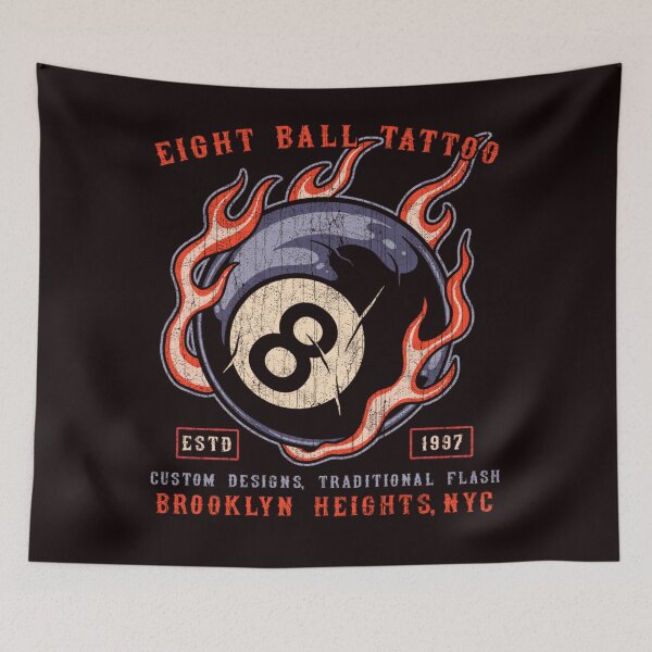 Item preview, Eight Ball Tattoo Studio, Brooklyn Heights, New York, Old School Pool Ball Tattoo designed and sold by KIANNAIMEBACK.