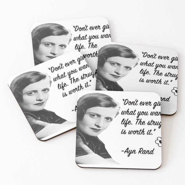 Item preview, Ayn Rand Quotes | Never give up on what you want in life. designed and sold by Naomi Gutierrez Parrish.