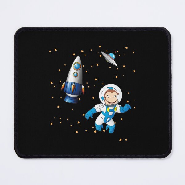 Item preview, Georgethe curious monkey astronaut cartoon in space scene for childrens room designed and sold by karalyn-boulwar.