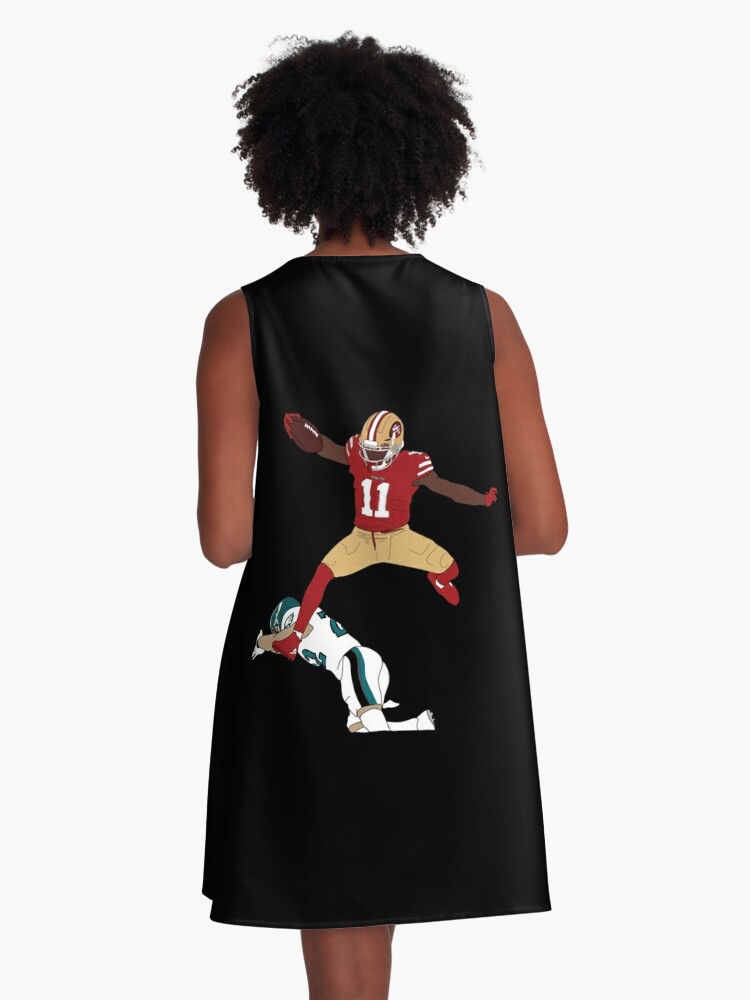 49ers Brandon Aiyuk Hurdle San Francisco 49ers _by xavierjfong_ Active |  A-Line Dress