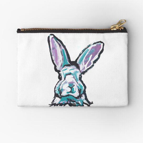 Fun Bunny Rabbit bright colorful Pop Art Zipper Pouch