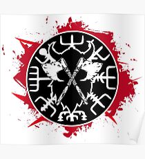 Blutiger Kompass Vegvisir Poster