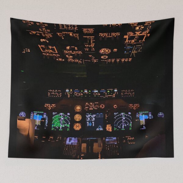 Item preview, Boeing 737 800 Max Flight Deck at Night Showing Lights designed and sold by LifeSpice.
