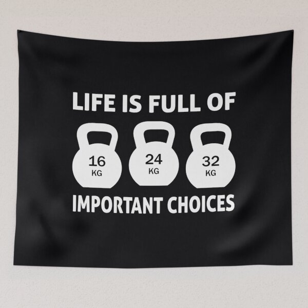 Item preview, Life is full important choices Kettlebell  	 designed and sold by mvhgghgsco24.