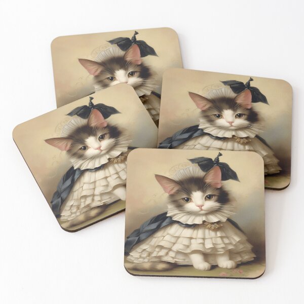 Item preview, Captivating Victorian Cat Painting designed and sold by Tamas Das.