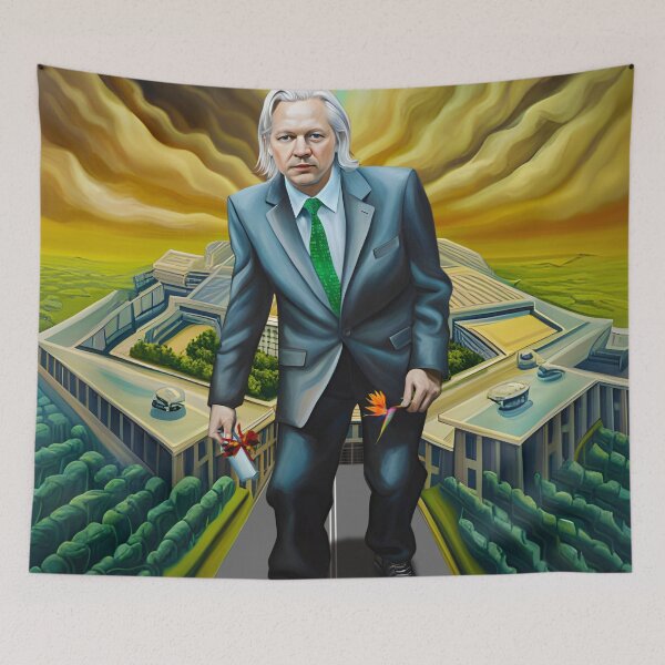 Item preview, FREE Julian Assange - Vote YES - #2 designed and sold by Psychedelic Shack.