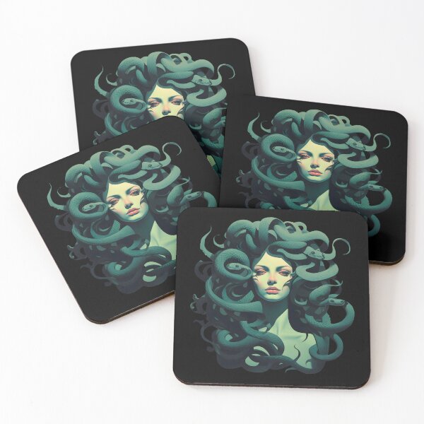 Item preview, Medusa's Gaze: Serene Beauty in Emerald Hues- Medusa, Gorgon Medusa Comfy Tee, Greek Mythology designed and sold by trendyzcom.