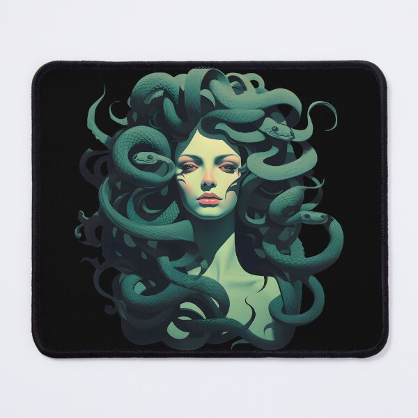 Item preview, Medusa's Gaze: Serene Beauty in Emerald Hues- Medusa, Gorgon Medusa Comfy Tee, Greek Mythology designed and sold by trendyzcom.