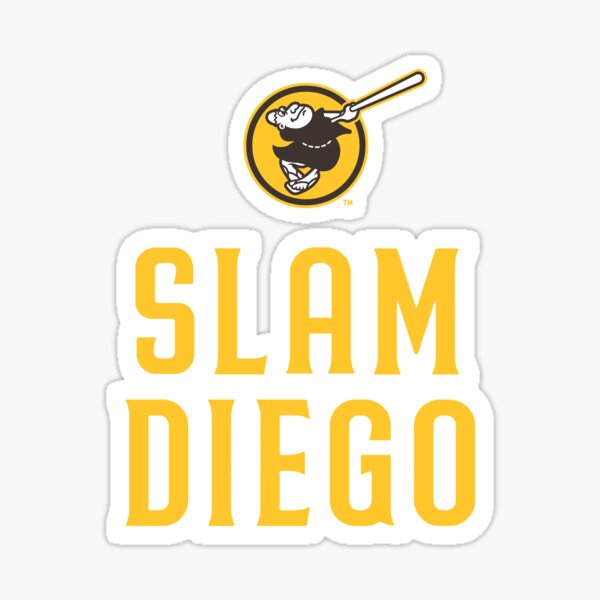 San Diego SD Brown and Yellow Swinging Friar Sticker 