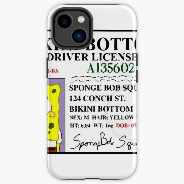 SpongeBob Sponge iPhone Case, iPhone 14