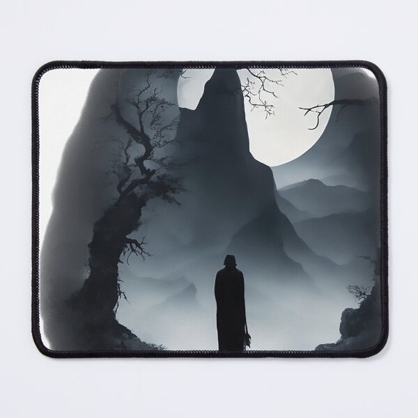 Item preview, A Lonely Ghost in a Dark Mountain designed and sold by OnlyClassicArt.