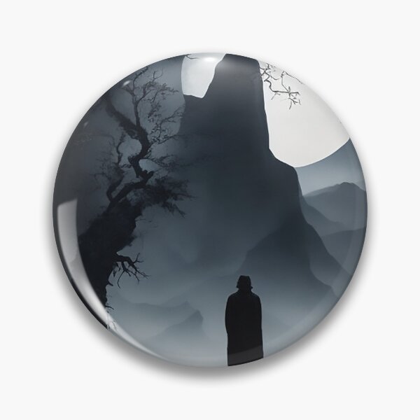 Item preview, A Lonely Ghost in a Dark Mountain designed and sold by OnlyClassicArt.
