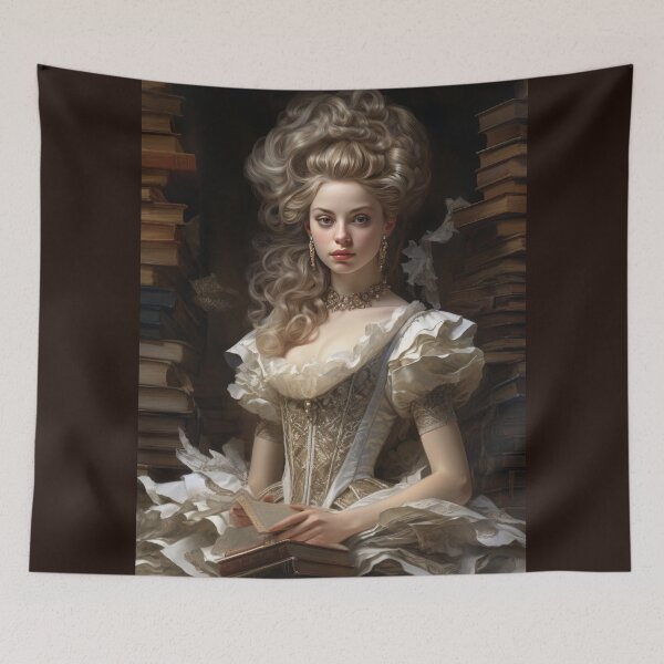 Item preview, Woman in a Book Dress with Gold Necklace designed and sold by Shannon Hilson.