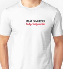 meat is murder, vegan, vegeterian Unisex T-Shirt