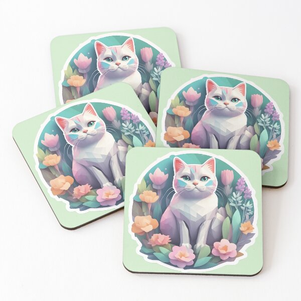 Item preview, Cute Poligonal Cat by Urban Nova Design designed and sold by UrbanNova.