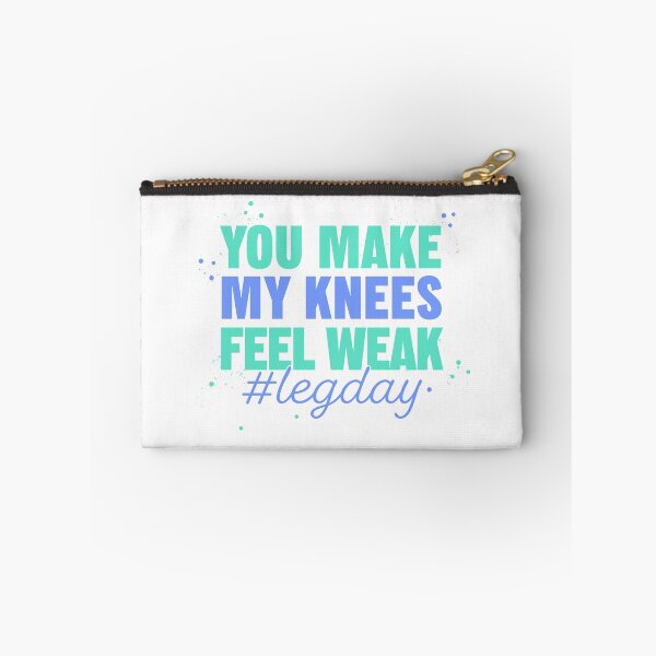 Item preview, You make my knees feel weak #legday Green & Blue designed and sold by JunikStudio.