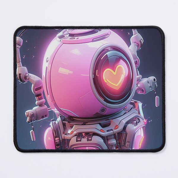 Item preview, robot with love and pink heart designed and sold by sheilaeri.