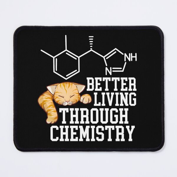 Item preview, Better living through chemistry - sleepy cat - veterinary medicine designed and sold by EvergreenWhimsy.