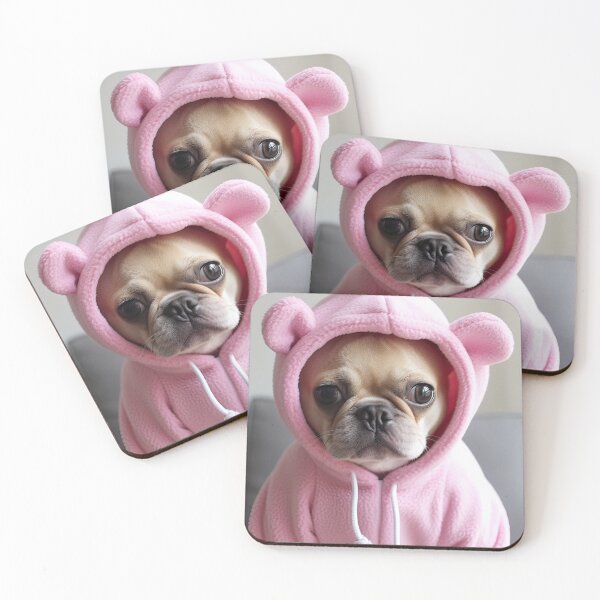 Item preview, Lindo Bulldog Francés Sudadera Con Capucha Rosa Claro designed and sold by jaredmcwhae.