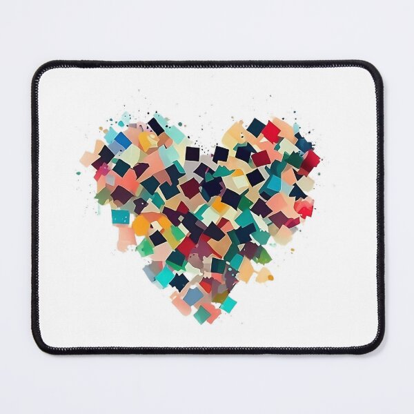 Item preview, Aesthetic Colorful Heart Created With Squares designed and sold by MinimalistHaven.