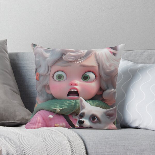 Item preview, adorable little child and artist dog designed and sold by Semange.