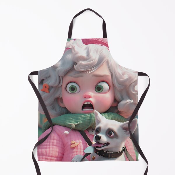 Item preview, adorable little child and artist dog designed and sold by Semange.