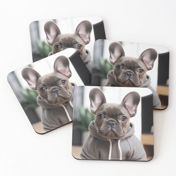 Item preview, Lindo Bulldog Francés Sudadera Con Capucha Gris designed and sold by jaredmcwhae.