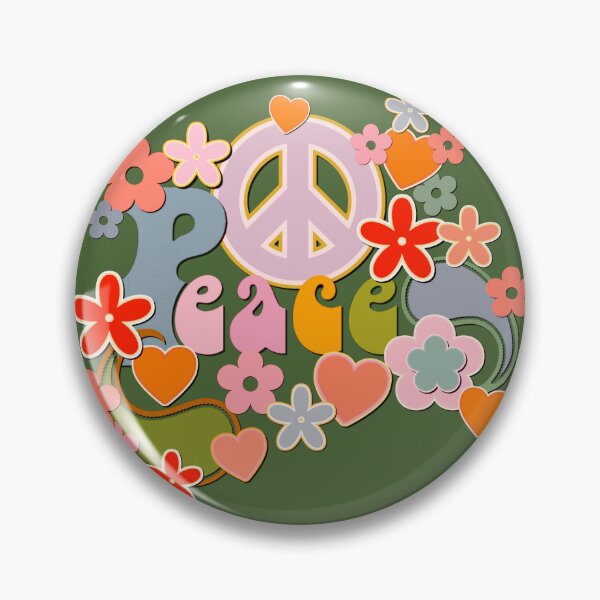 Item preview, Peace and Love Flower Power Hippy Design designed and sold by Alondra.