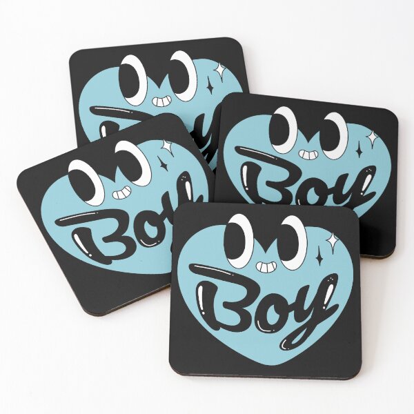 Item preview, Team Boy Gender Reveal Baby Shower party - kawaii cute heart groovy retro vintage designed and sold by TNwandesignart.