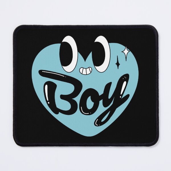 Item preview, Team Boy Gender Reveal Baby Shower party - kawaii cute heart groovy retro vintage designed and sold by TNwandesignart.