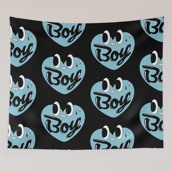 Item preview, Team Boy Gender Reveal Baby Shower party - kawaii cute heart groovy retro vintage designed and sold by TNwandesignart.