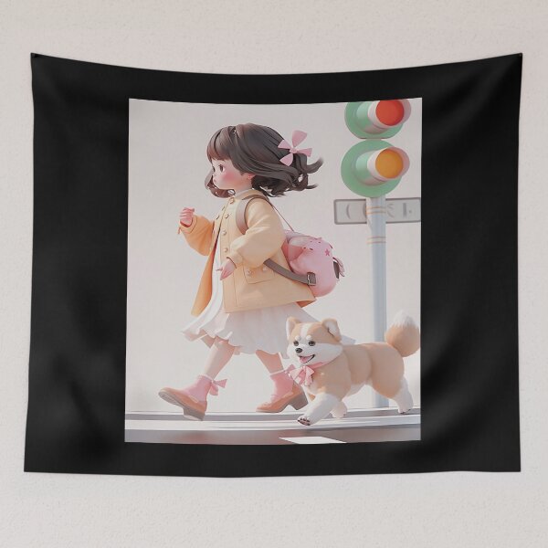 Item preview, cute baby and artist dog designed and sold by Semange.