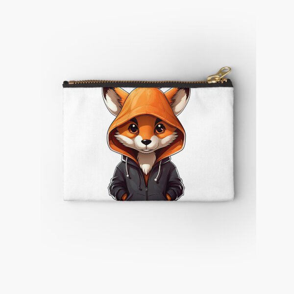 Item preview, Cool Fox Orange Grey Hoodie designed and sold by jaredmcwhae.