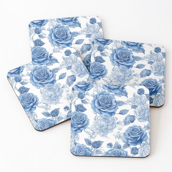 Item preview, Blue roses pattern designed and sold by CoolPixels.
