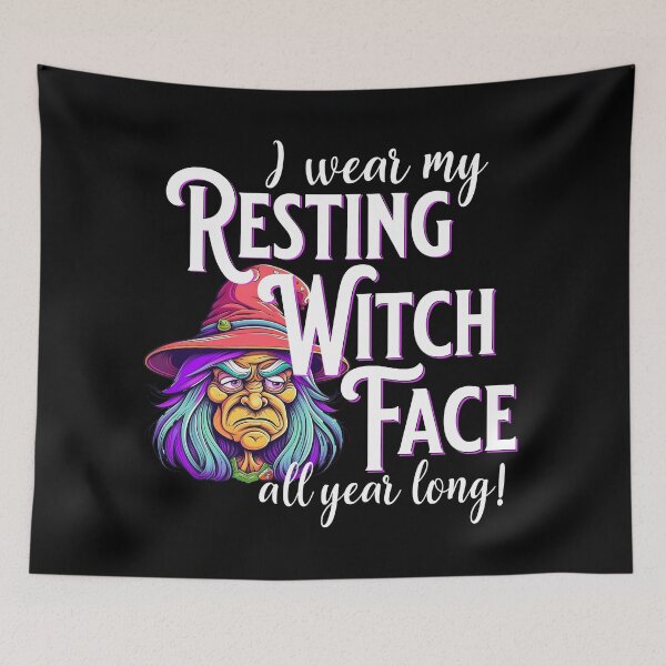 Item preview, Resting witch face - Halloween designed and sold by EvergreenWhimsy.