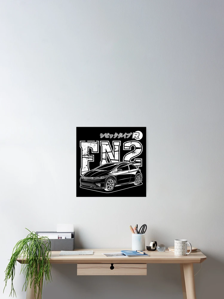Thumbnail 2 of 3, Poster, Civic FN2 Type R - White Print designed and sold by RAS-77.