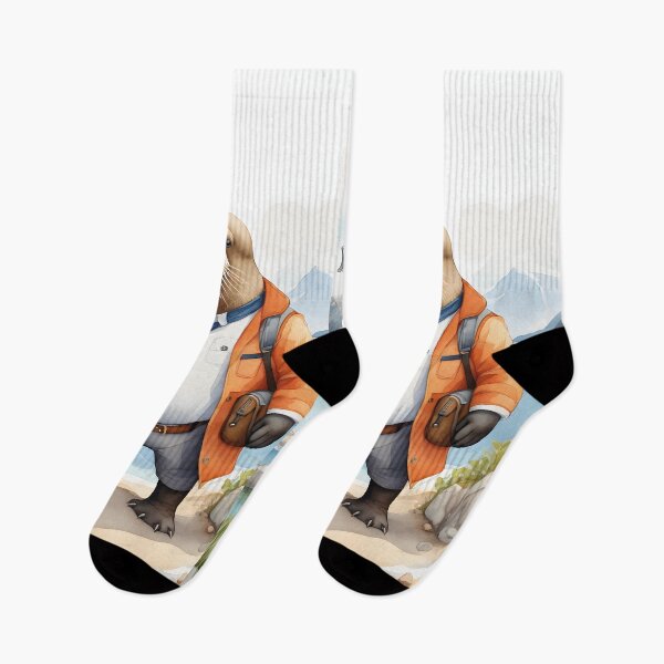 Item preview, funny walrus, fishing at the lake designed and sold by Mauswohn.